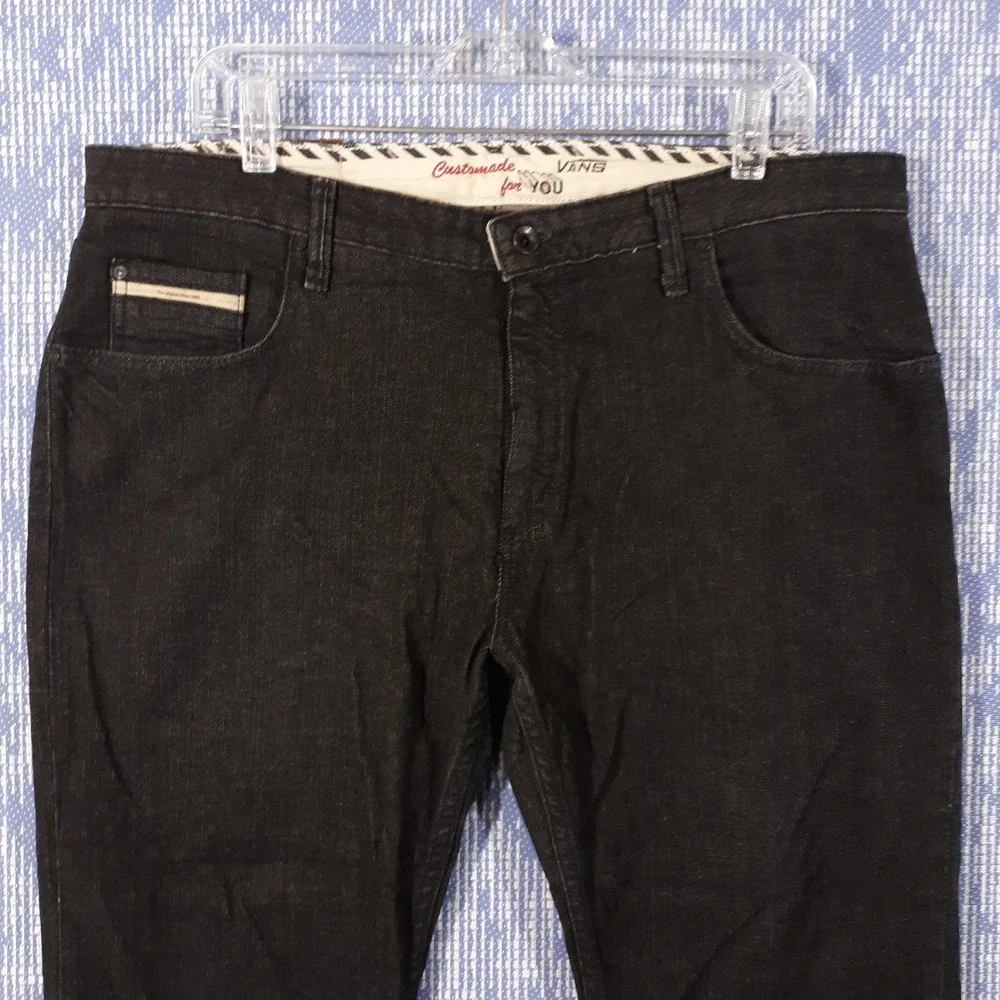 Vans Off The Wall Jeans Mens 36 x 30 Denim 5-Pocket Black Y2K Skateboarding